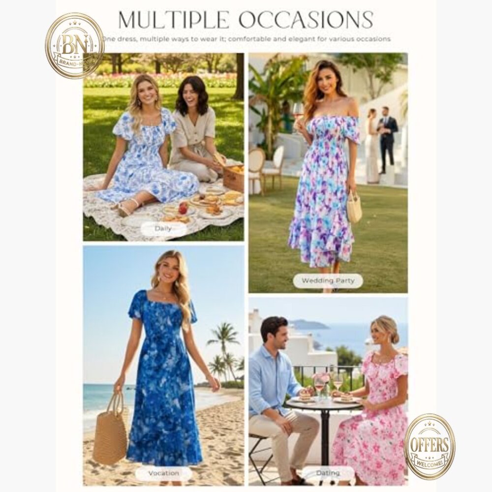 Polyester Elastane Maxi Dress with Pockets A-Line… - image 6